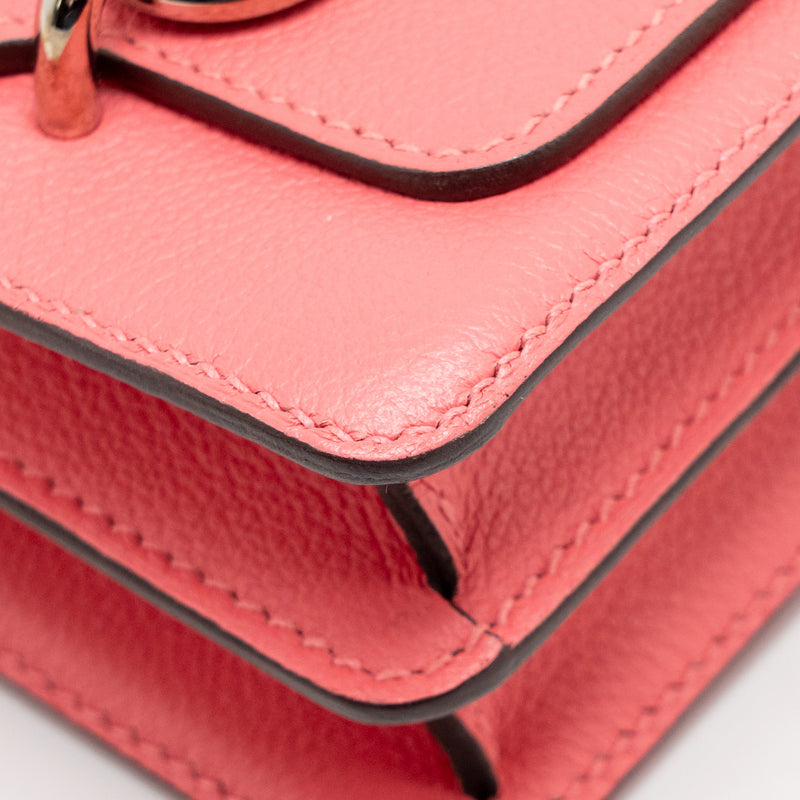 Hermes Mini Roulis evercolor rose azalee SHW stamp C