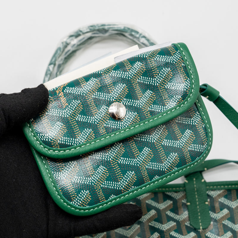 Goyard Mini Anjou Tote bag Goyardline canvas / leather green SHW