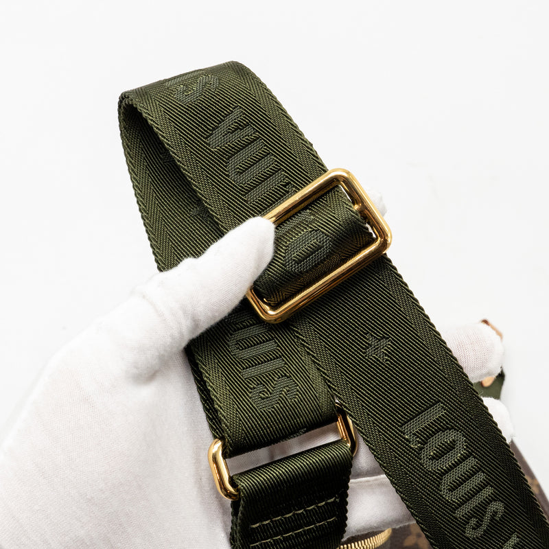 Louis Vuitton Multi Pochette Accessories Khaki Strap Monogram Canvas GHW