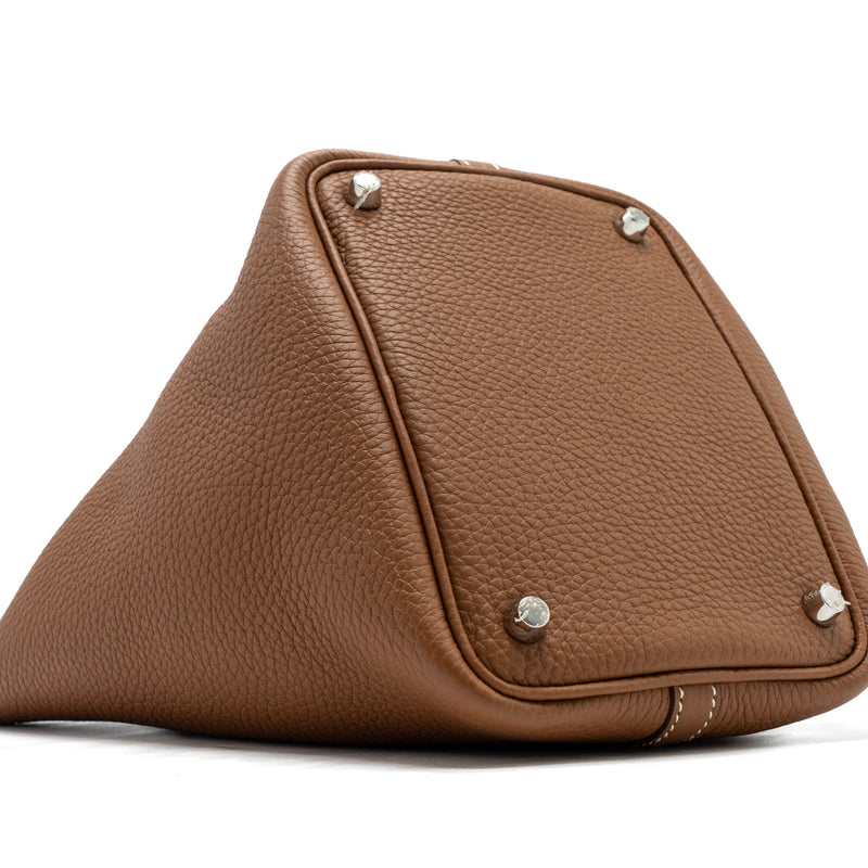 Hermes Picotin 18 Clemence Gold SHW Stamp Z