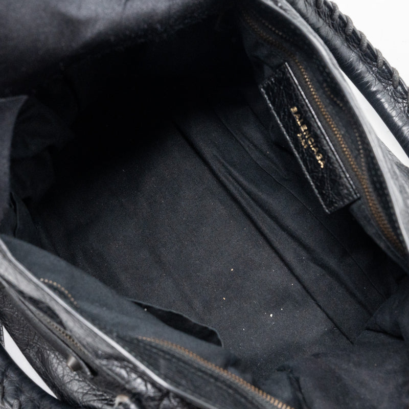 Balenciaga Classic City Bag Leather Black ruthenium silver Hardware