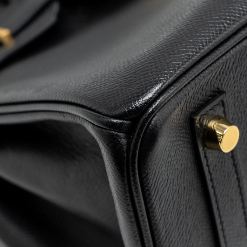 Hermes Birkin 30 Epsom Black GHW Stamp A