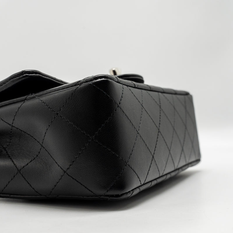 Chanel Mini Rectangular Flap Bag Lambskin Black SHW(microchip)