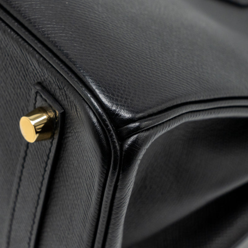 Hermes Birkin 30 Epsom Black GHW Stamp A