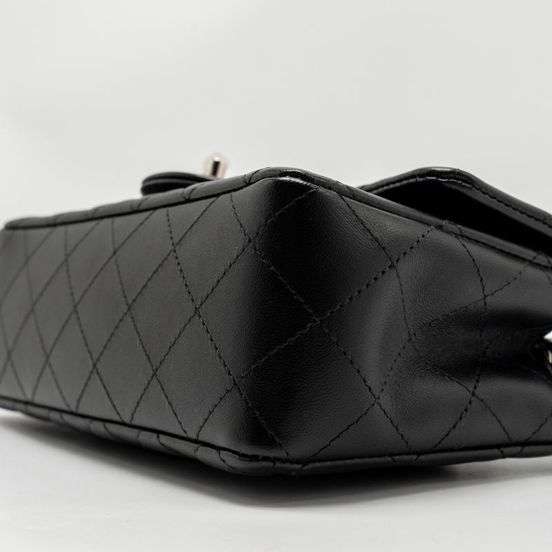 Chanel Mini Rectangular Flap Bag Lambskin Black SHW(microchip)