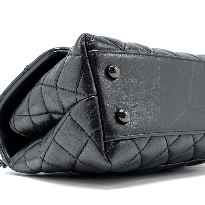 Chanel small coco handle aged calfskin black with black hardware