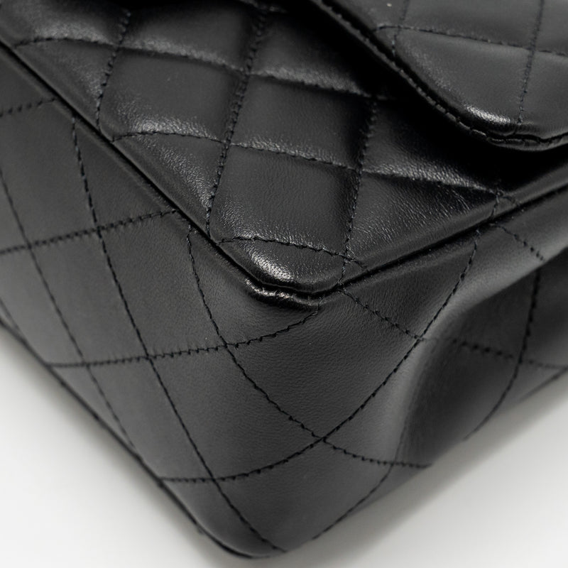 Chanel Mini Rectangular Flap Bag Lambskin Black SHW(microchip)