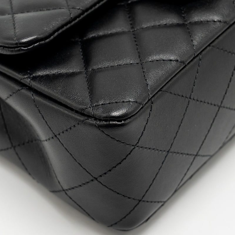 Chanel Mini Rectangular Flap Bag Lambskin Black SHW(microchip)