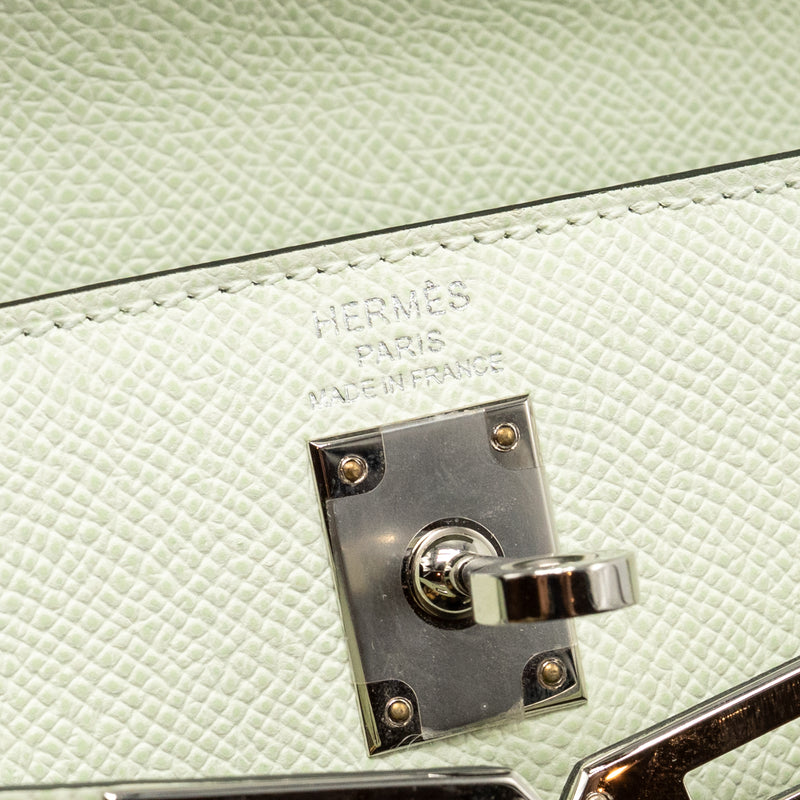 Hermes Kelly 25 Epsom Vert Fizz SHW Stamp B