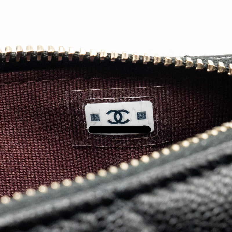Chanel Clutch Bag with Chain Caviar Black LGHW (Microchip)