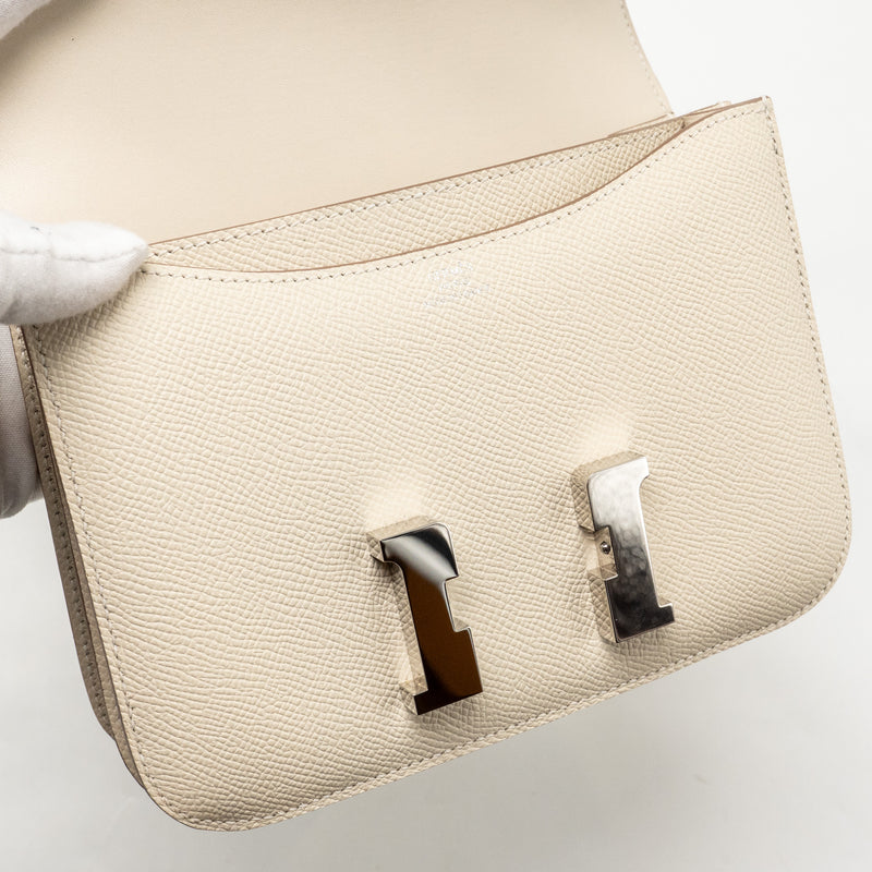 Hermes Mini Constance Epsom Craie SHW Stamp W