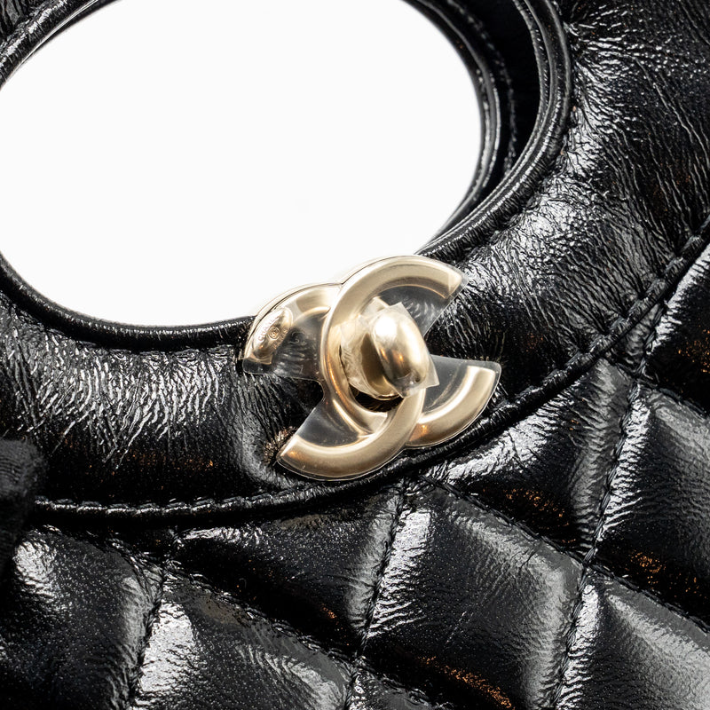 Chanel Mini 31 Bag Shiny Lambskin Black LGHW (Microchip)