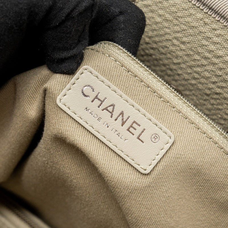 Chanel Deauville tote bag canvas beige SHW (microchip)