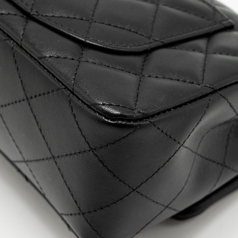 Chanel Mini Rectangular Flap Bag Lambskin Black SHW(microchip)