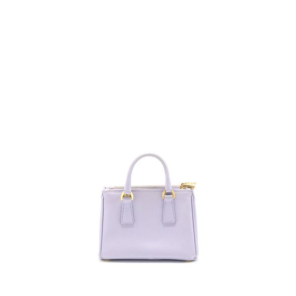 Prada Galleria Saffiano Mini Bag Leather Light Purple GHW