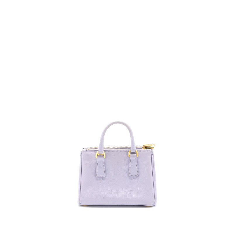 PRADA Galleria Mini Hand Shoulder Bag Saffiano Leather Purple