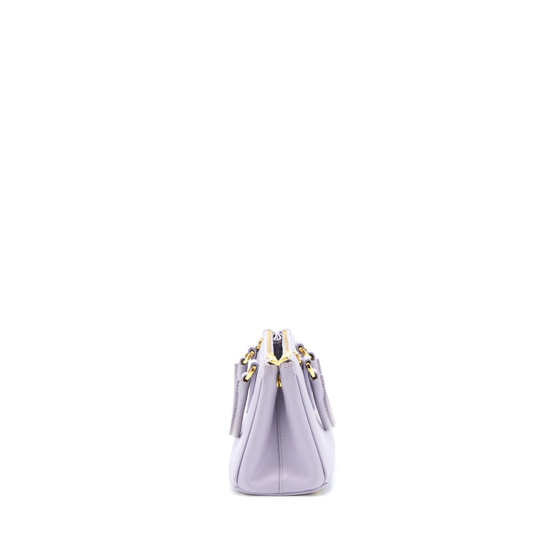 Prada Galleria Saffiano Mini Bag Leather Light Purple GHW