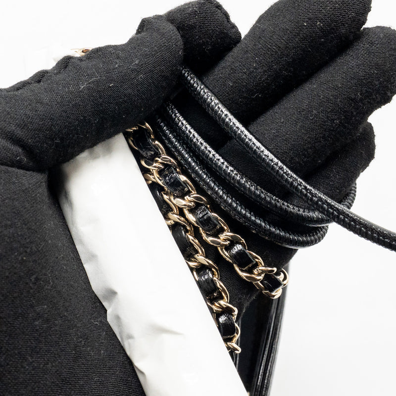 Chanel Mini 31 Bag Shiny Lambskin Black LGHW (Microchip)