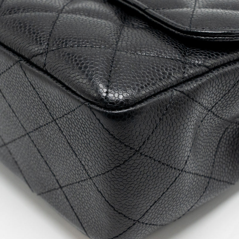 Chanel Jumbo Classic Single Flap Bag Caviar Black SHW