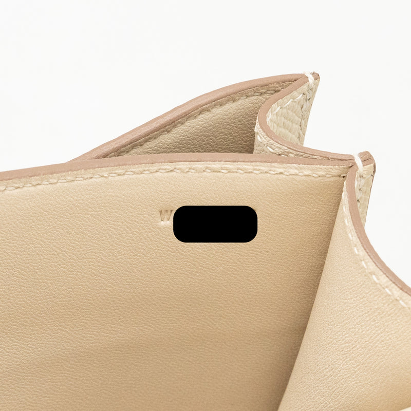 Hermes Mini Constance Epsom Craie SHW Stamp W