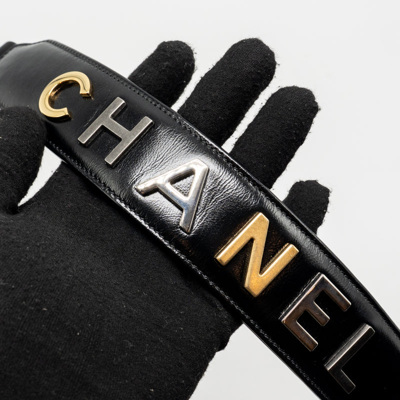 Chanel Small Gabrielle Hobo Bag with Top Handle aged calfskin black multicoloured hardware