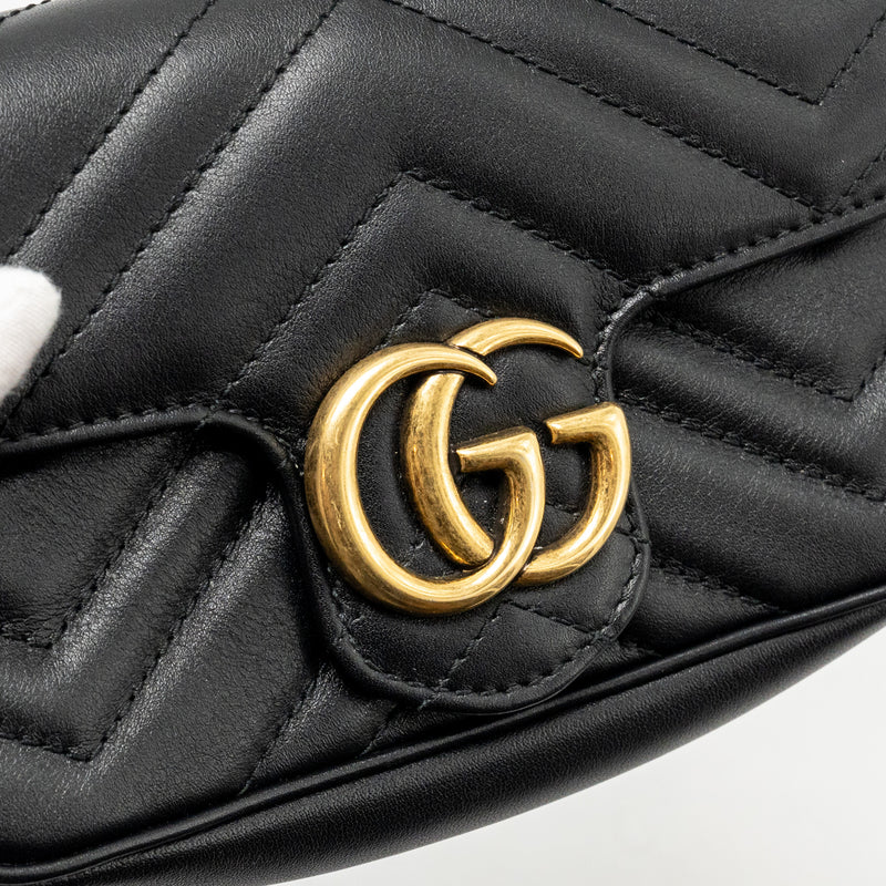 Gucci Super Mini GG Marmont Calfskin Black GHW