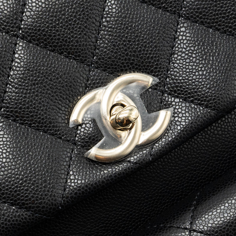 Chanel 23K triple pocket backpack caviar black LGHW (microchip)