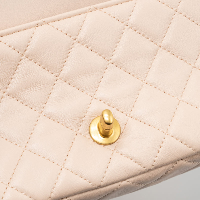 Chanel Pearl Crush Mini Rectangular Flap Bag Lambskin Light Pink GHW (microchip)