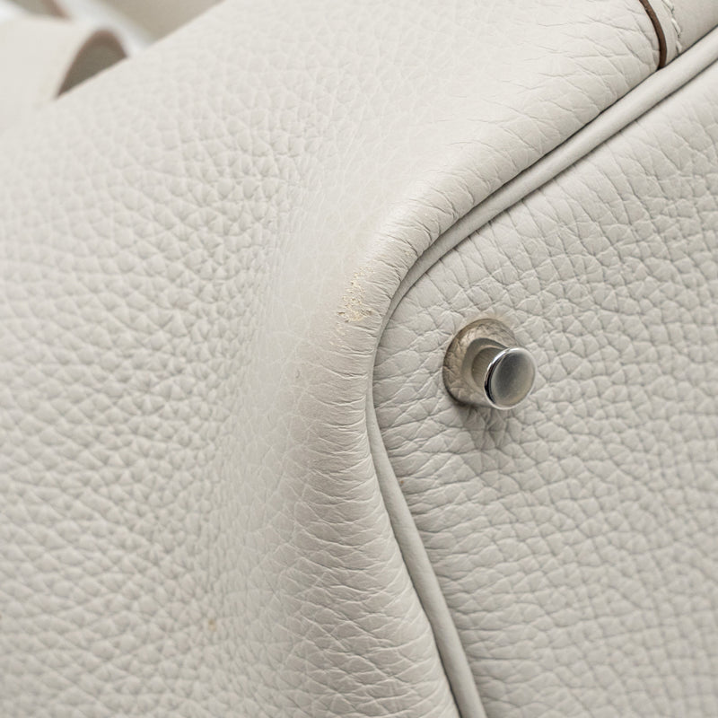 Hermes Picotin 18 Lock bag clemence gris perle SHW stamp U