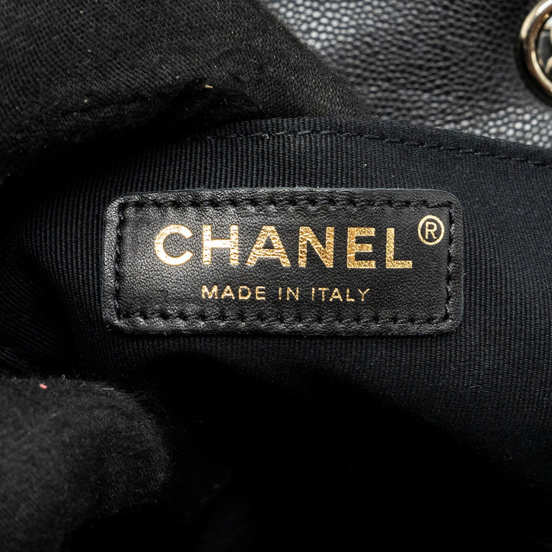 Chanel 23K triple pocket backpack caviar black LGHW (microchip)