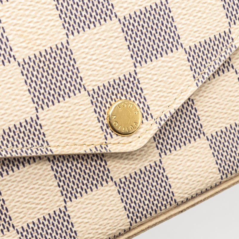 Louis Vuitton Felicie pochette damier azur canvas GHW