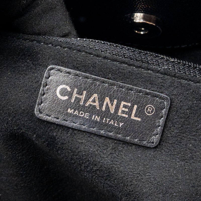 Chanel Deauville studded tote bag caviar black SHW