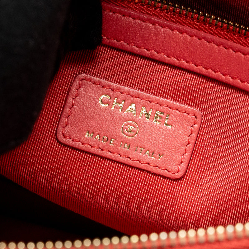Chanel Chevron Clutch Lambskin Pink GHW
