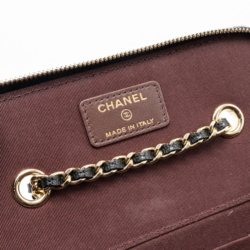 Chanel Long Vanity Case Caviar Black LGHW