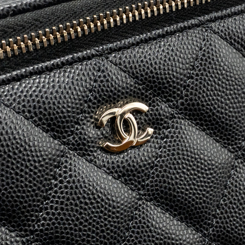 Chanel Long Vanity Case Caviar Black LGHW