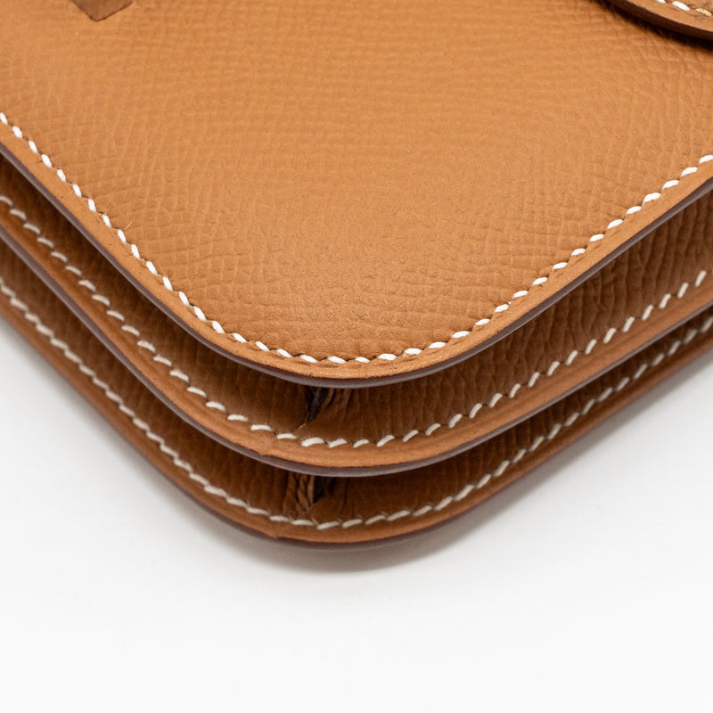 Hermes Mini Constance epsom Gold SHW stamp Z