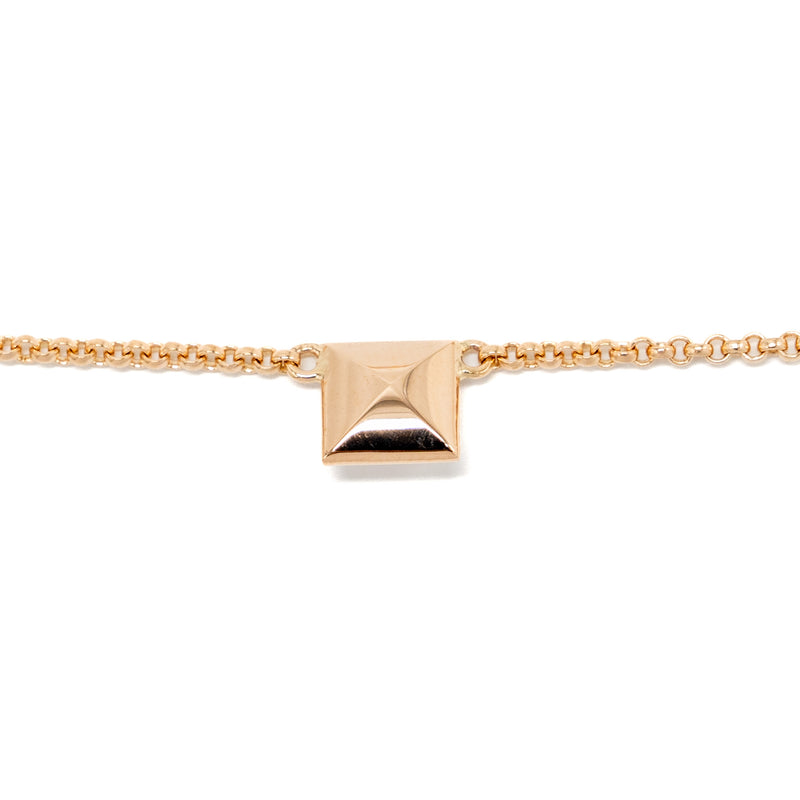 Hermes Clou d'H pendant, small model rose gold/diamonds