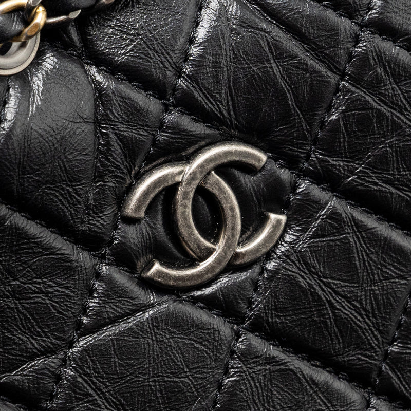 Chanel Small Gabrielle Backpack Aged Calfskin Black Multicolour colour Hardware (Microchip)