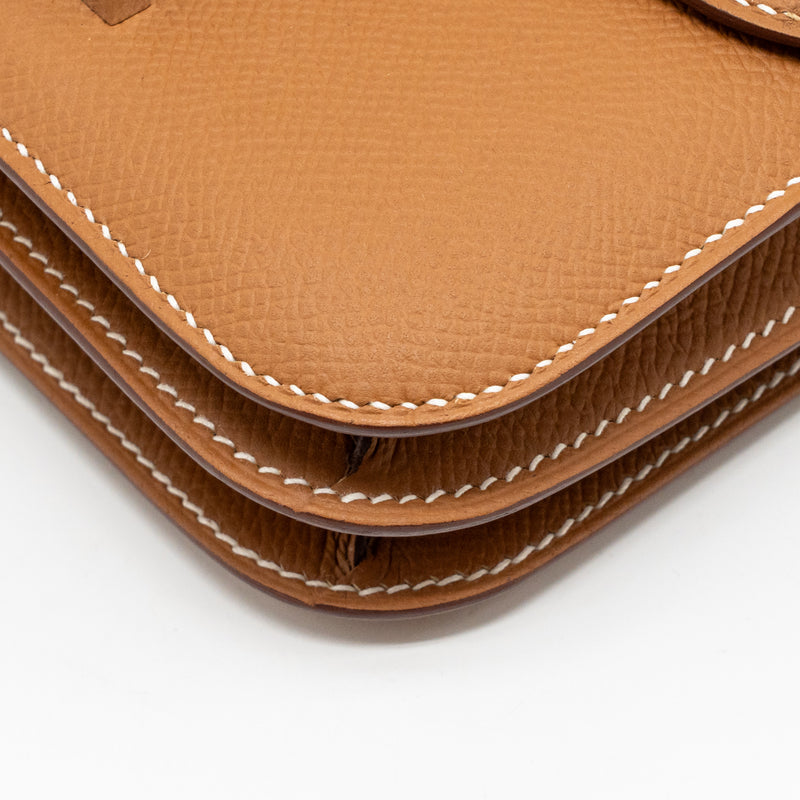 Hermes Mini Constance epsom Gold SHW stamp Z