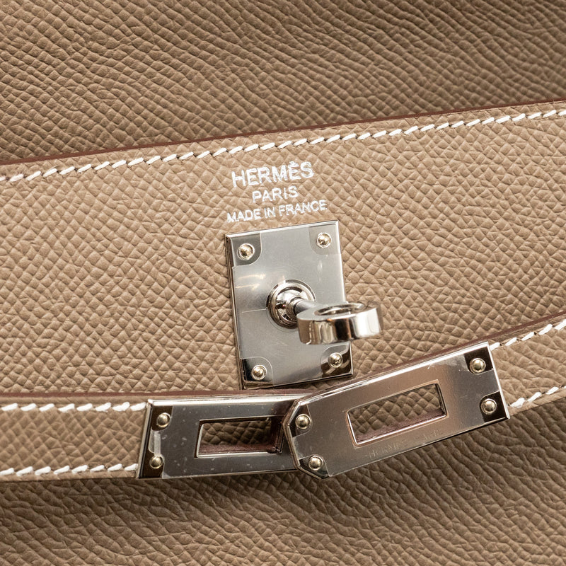 Hermes Kelly 25 Epsom Etoupe SHW Stamp B