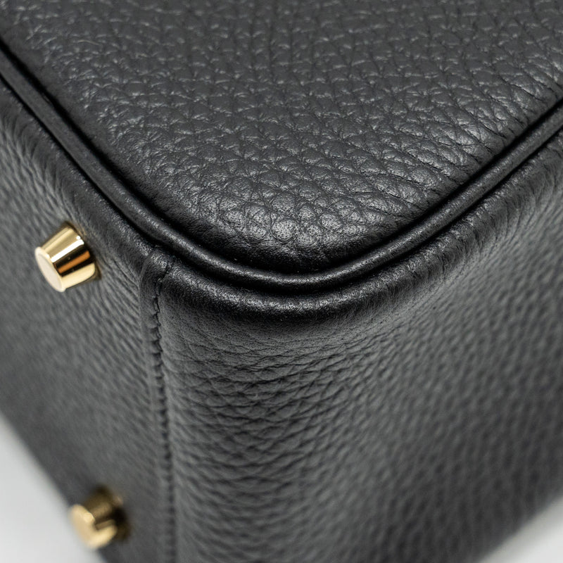 HERMES MINI LINDY CLEMENCE BLACK GHW STAMP B