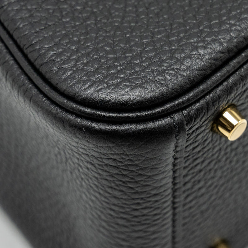 HERMES MINI LINDY CLEMENCE BLACK GHW STAMP B