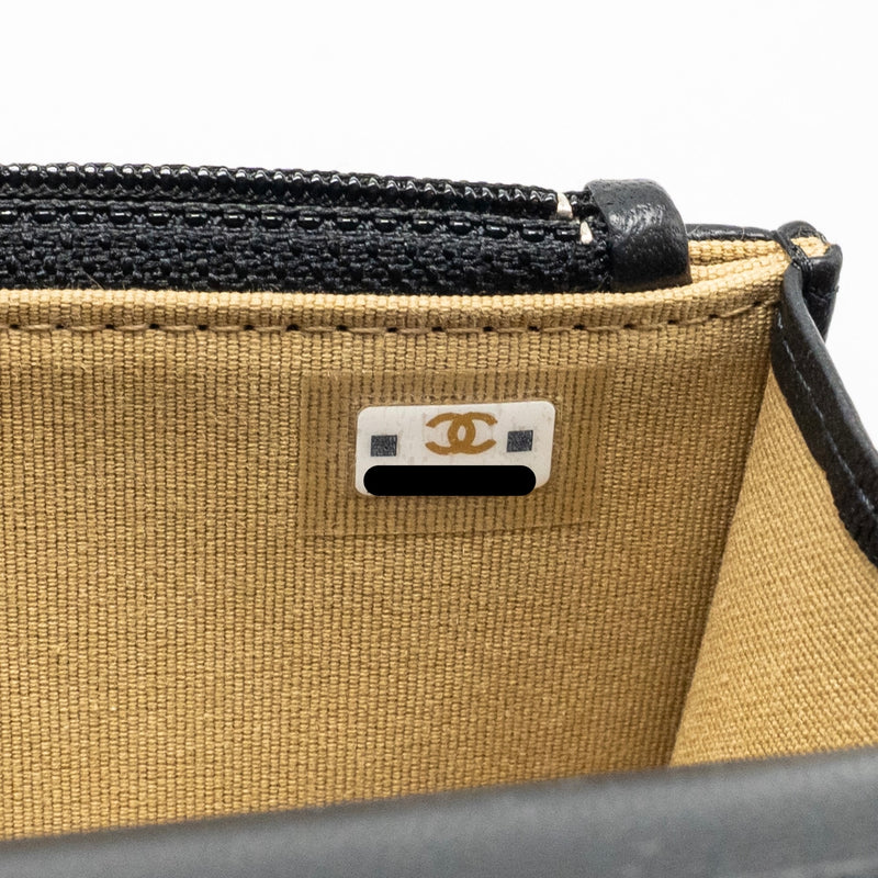 Chanel Pearl Crush Mini Flap Wallet on Chain Lambskin Black GHW (Microchip)