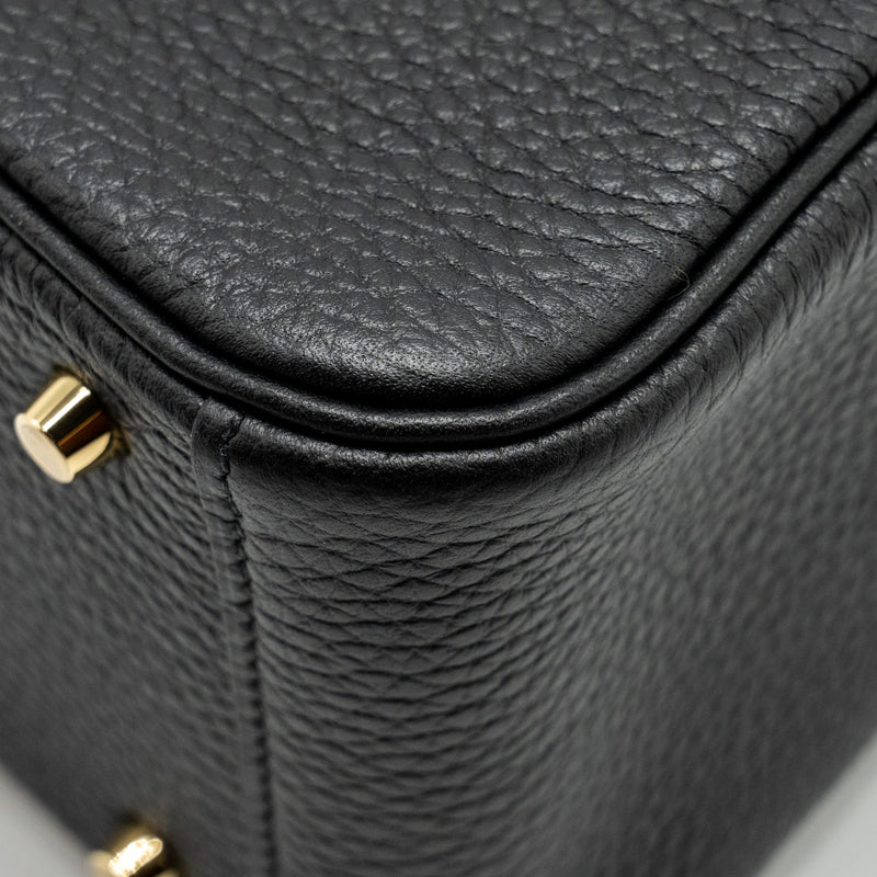 HERMES MINI LINDY CLEMENCE BLACK GHW STAMP B