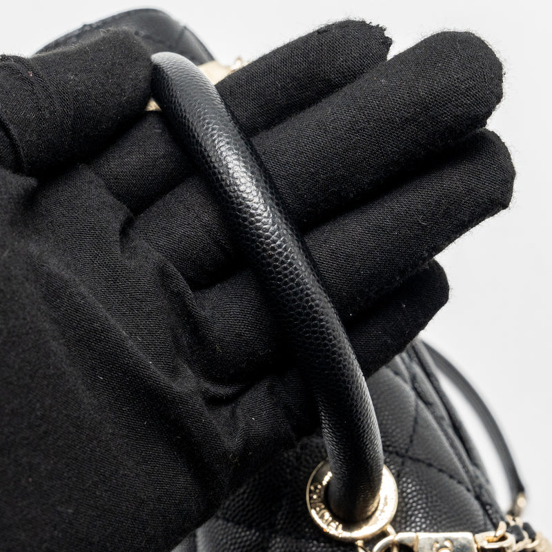 Chanel Small COCO Handle Caviar Black LGHW (Microchip)