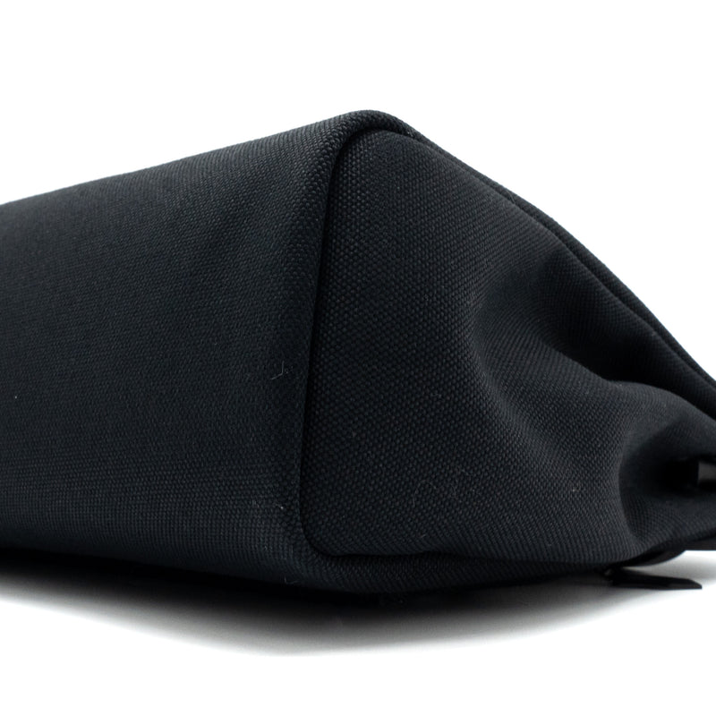 Hermes Herbag Zip 31 Bag Retourne Toile Militaries Canvas/Hunter Black SHW Stamp U
