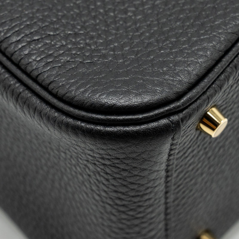 HERMES MINI LINDY CLEMENCE BLACK GHW STAMP B