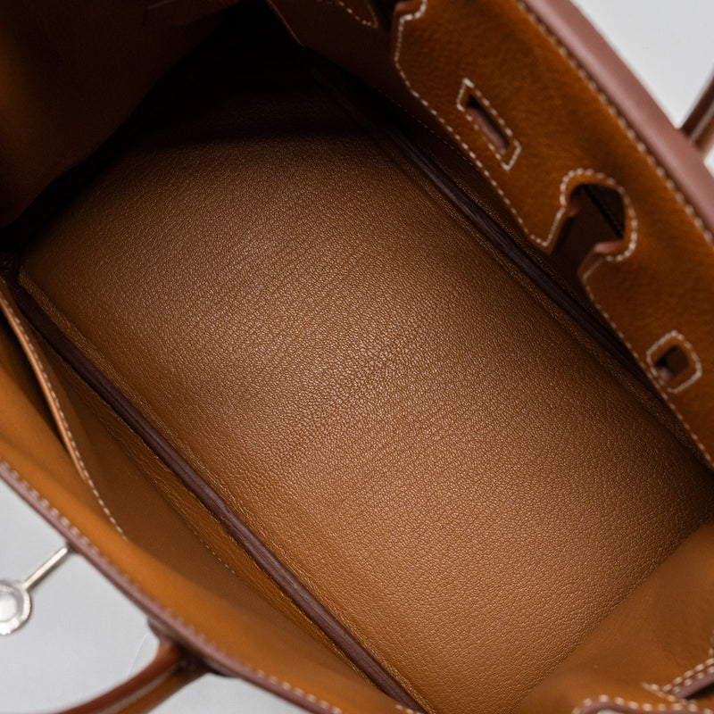 Hermes Birkin 25 Barenia Faubour 34 Fauve SHW Stamp Z
