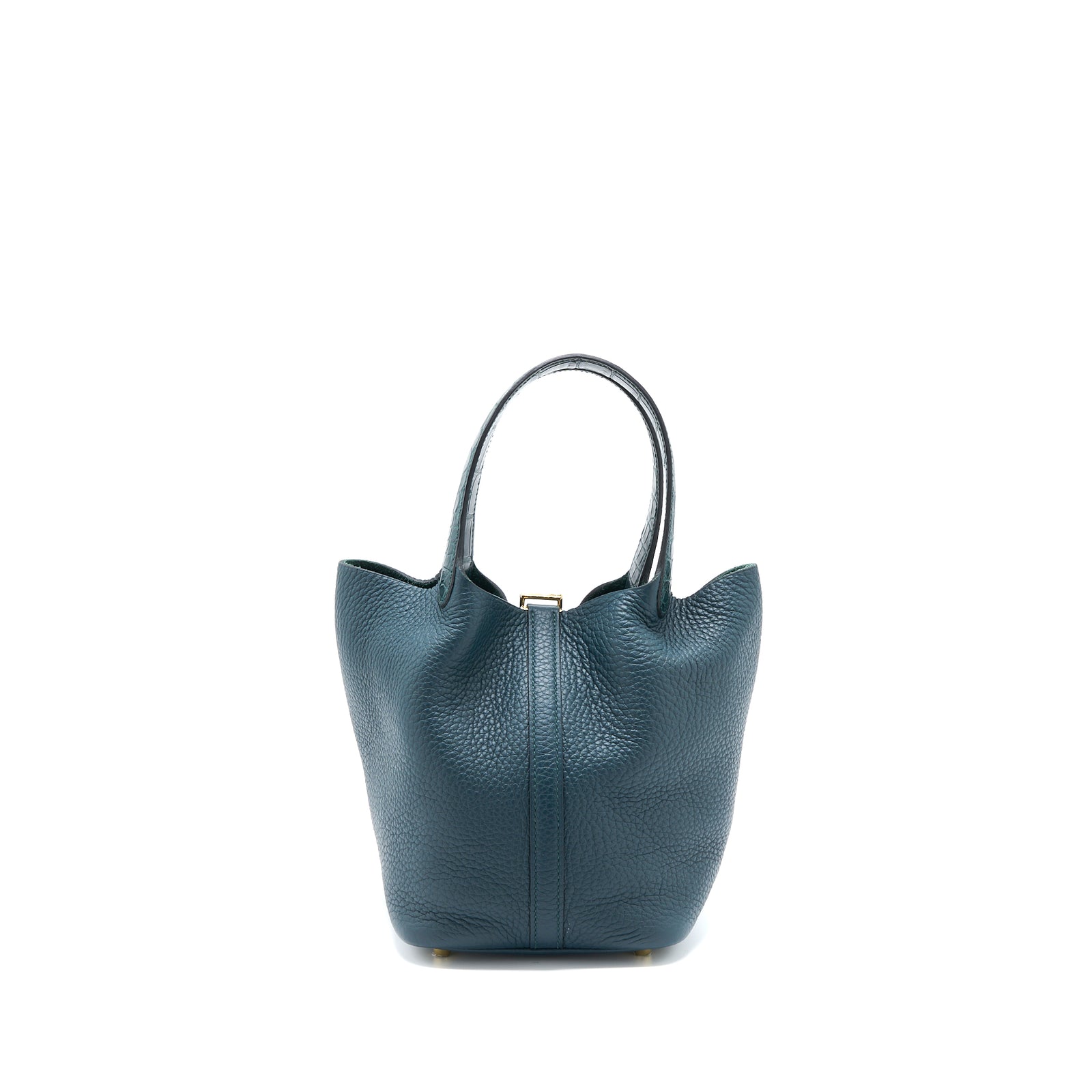 Hermes Picotin 18 Touch Clemence Alligator Mississippiensis Mat Vert C