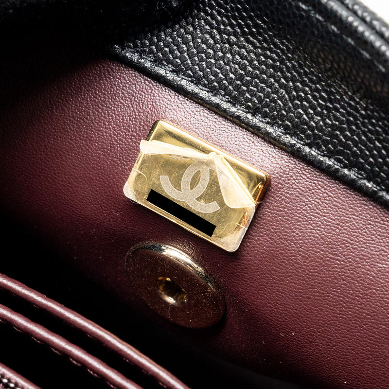 Chanel Small COCO Handle Caviar Black LGHW (Microchip)
